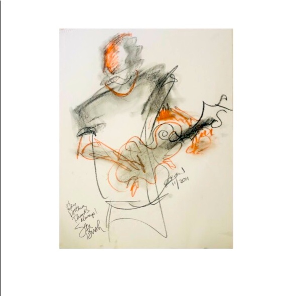 Drawing of Sam Bush